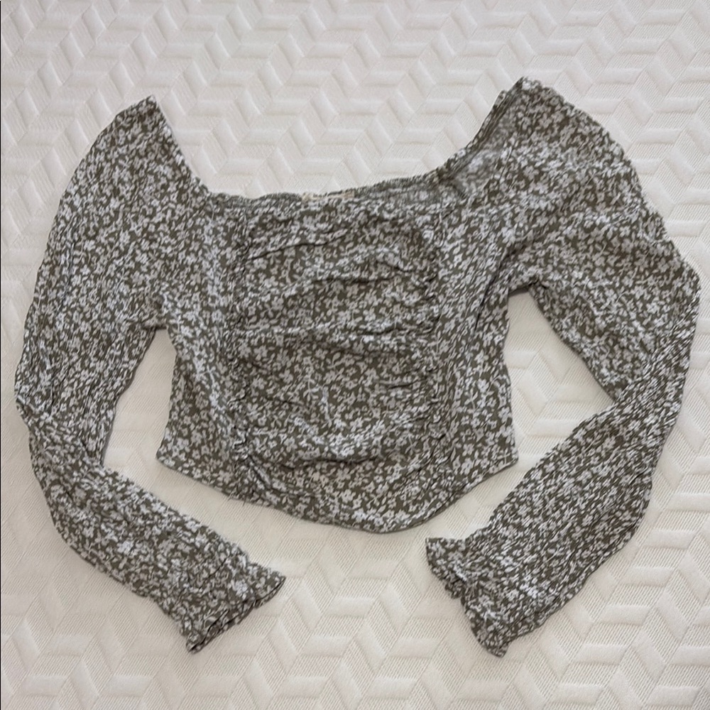 2 Altar’d State Tops - Floral & Brown Long Sleeve